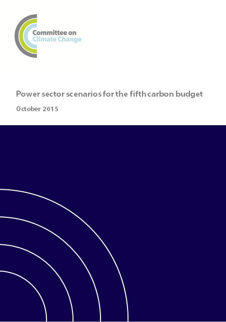 Power sector scenarios for the fifth carbon budget