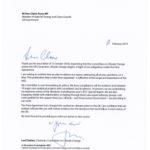 Letter from Lord Deben to Claire Perry MP
