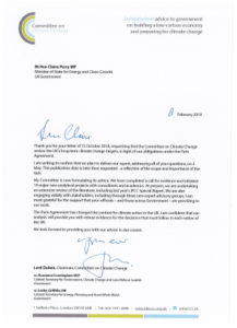 Letter from Lord Deben to Claire Perry MP