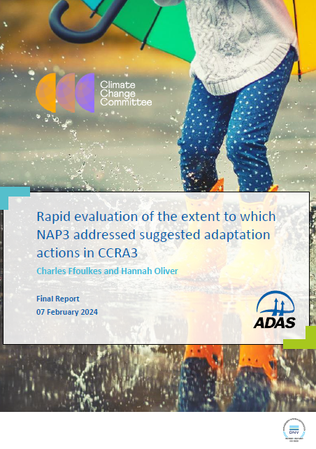 Rapid evaluation of the extent to which NAP3 addressed suggested adaptation actions in CCRA3